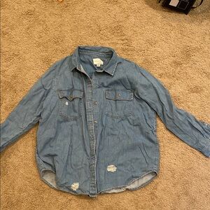 American Eagle Outfitters Denim Button Down Shirt
